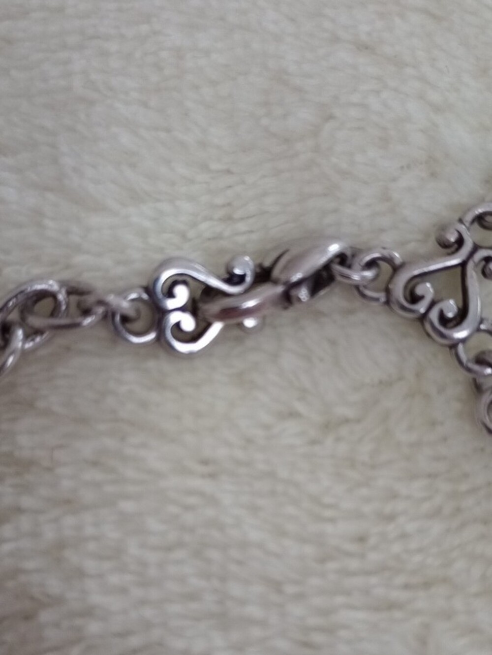 BRIGHTON Silver Heartcharms With Black Teardrops Bracelet - Picture 2 of 6
